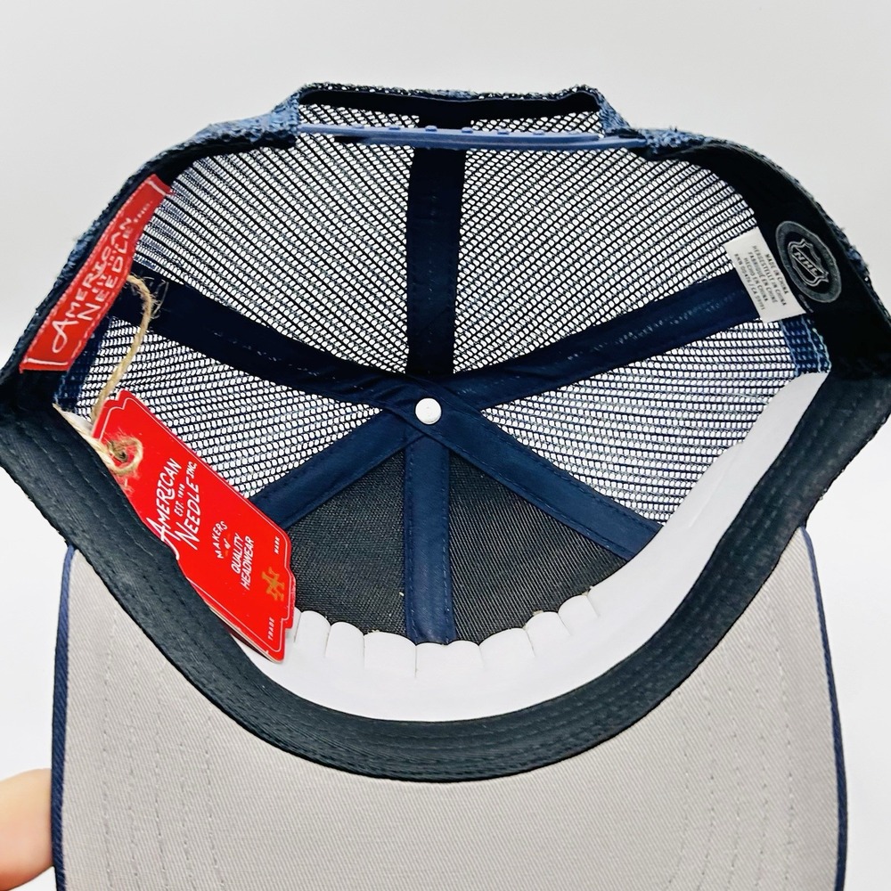 Seattle Kraken American Needle Striped Trucker Hat Cap Snapback Adjustable NHL - Picture 5 of 5